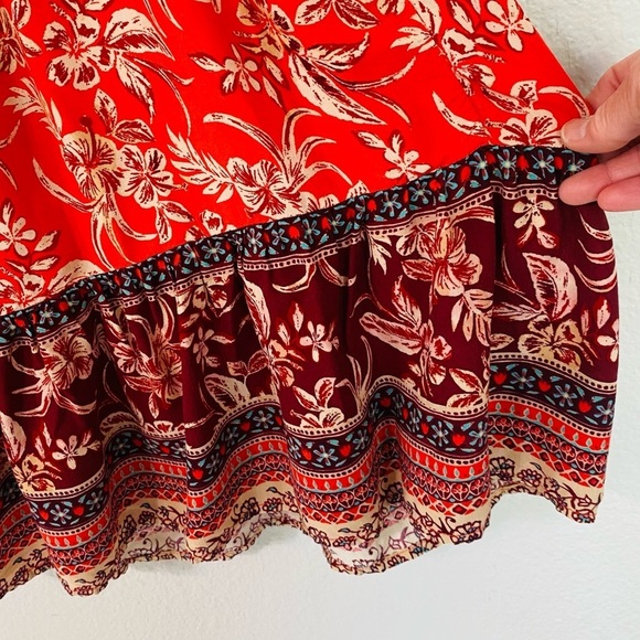 Beach Lunch Lounge Maui Sunrise Tiered Dress Size S - Picture 4 of 8